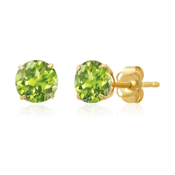 14k Solid Gold 1.5cttw Gemstone Solitaire Earrings - Picture 3 of 14